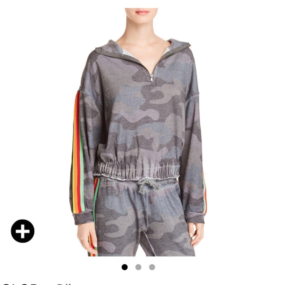 Vintage Havana Rainbow Stripe Camo Sweatshirt Sz S